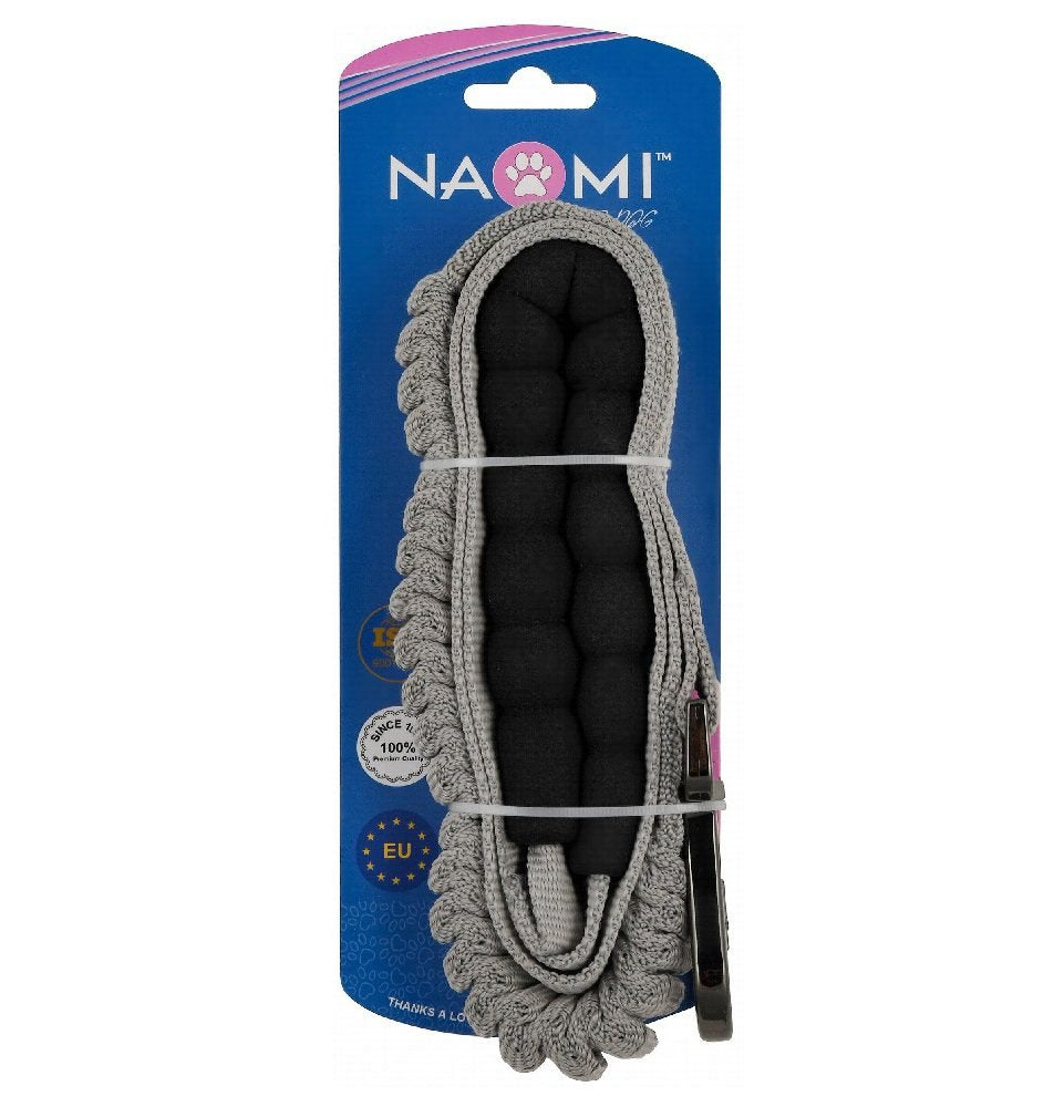 Naomi Dog Leash Soft Padded Gray