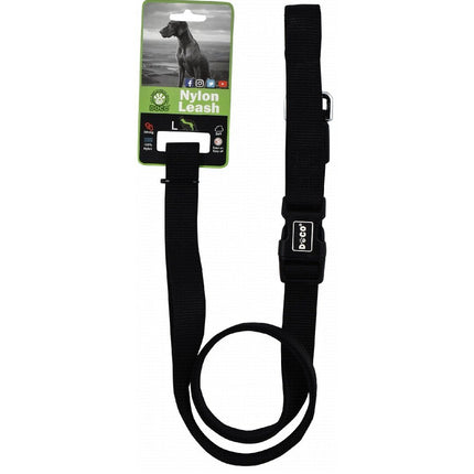 مقود كلب كبير من النايلون باللون الأسود من Doco Signature بطول 180 سم