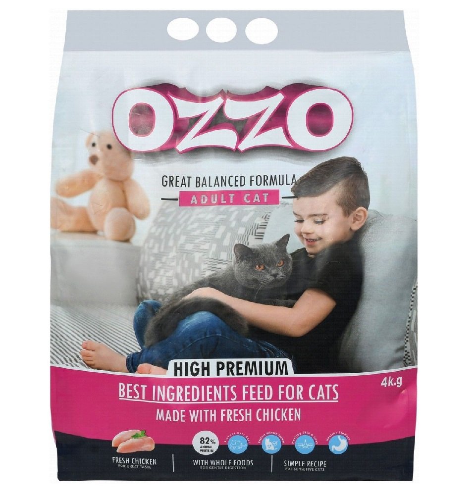 Ozzo Dry Food with Chicken for Sensitive Adult Cats 4 kg