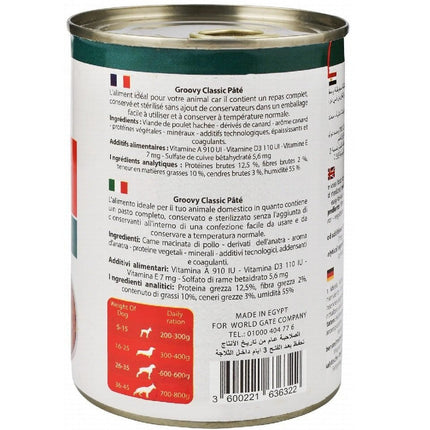 Groovy Adult Dog Classic Pate duck 400 gr