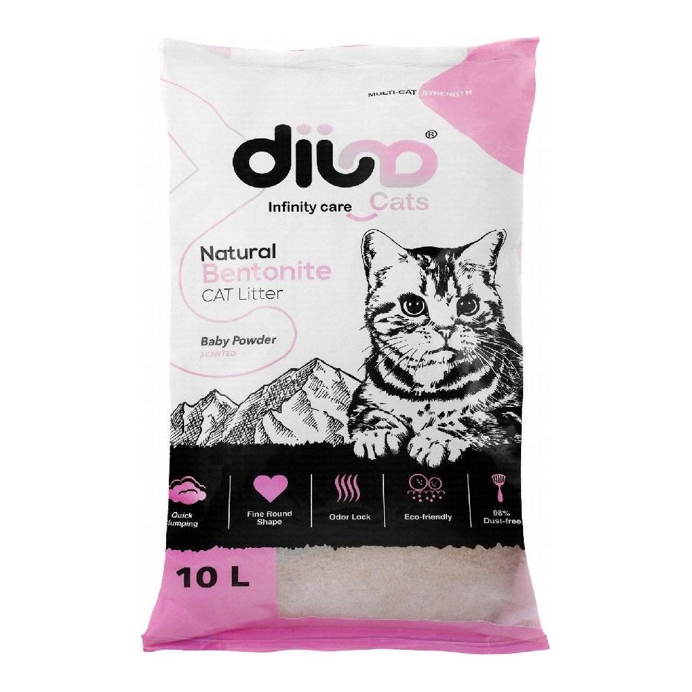 Dija Natural Bentonite Cat Litter Baby Powder 10 L