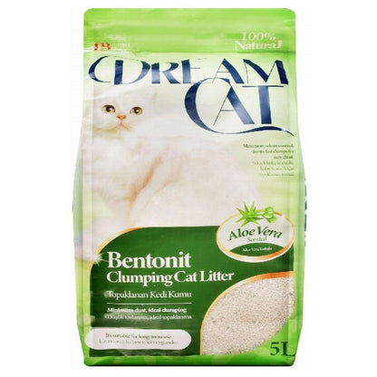 Dream Cat Bentonite Clumping Cat Litter Aloe Vera Scent 5 L