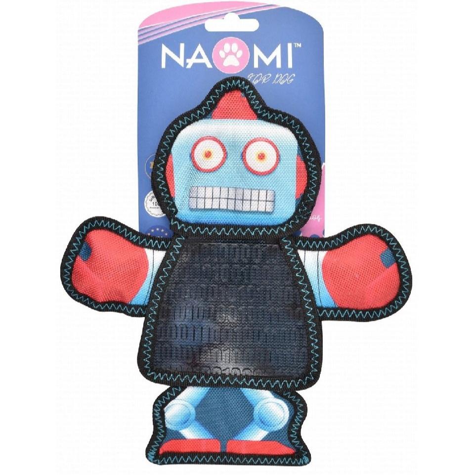 Naomi Robot Plush Dog Toy Blue and Red