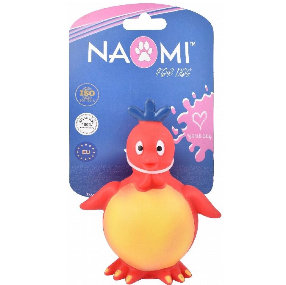 Naomi Toy Chicken Shaped Dog Chew Red and Yellow