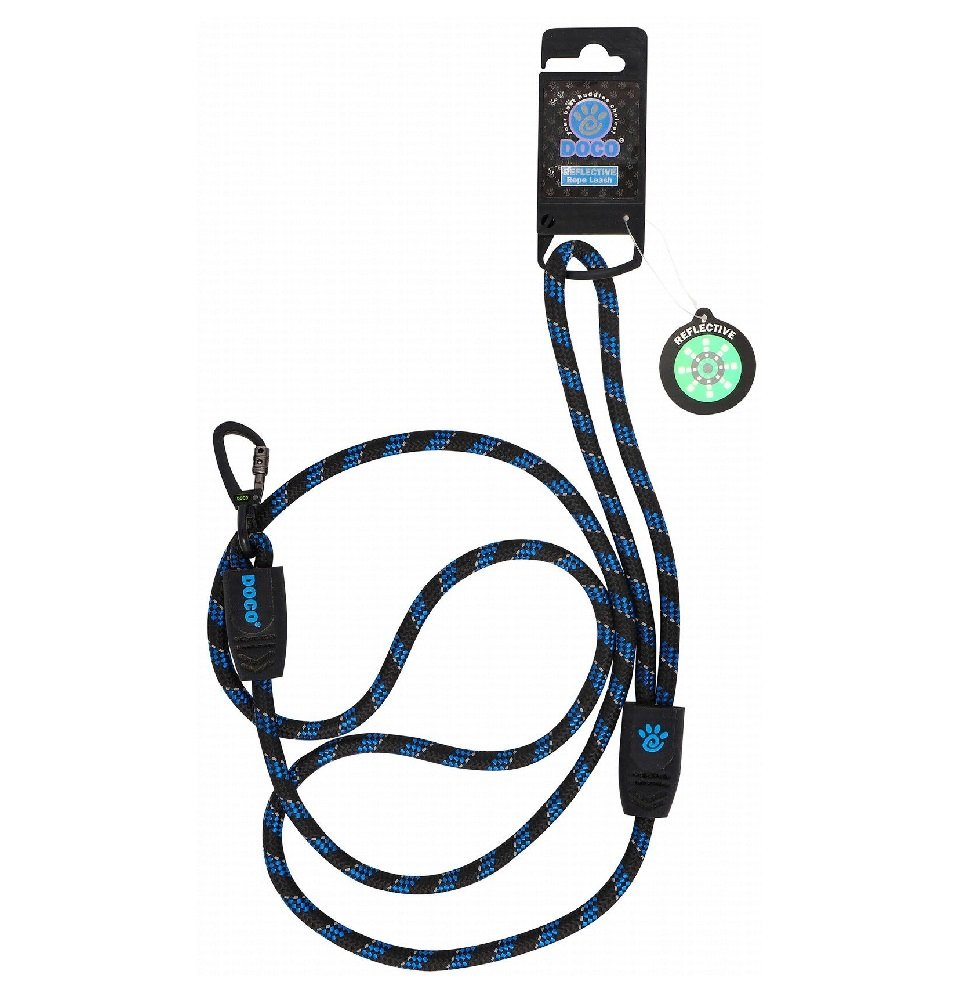 Doco Blue Reflective Rope Dog Large Leash