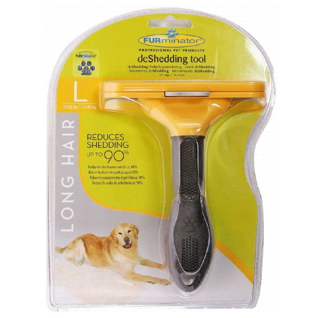 Furminator Large Black And Yellow Deshedding Brush for short Haired Dogs 23 to 41 kg