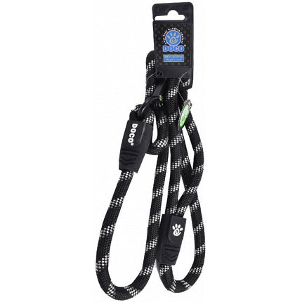 DOCO Reflective Black Rope Dog Leash 1.3 in 150cm