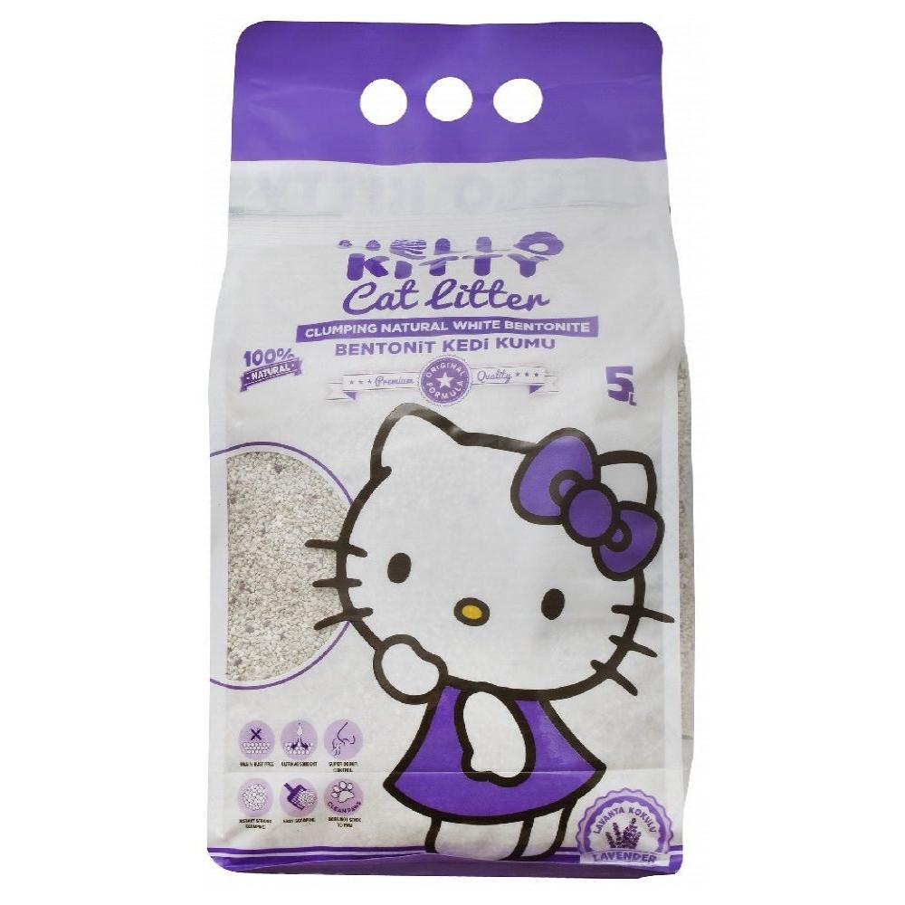 Hello Kitty White Bentonite Clumping Cat Litter Lavender 5 L