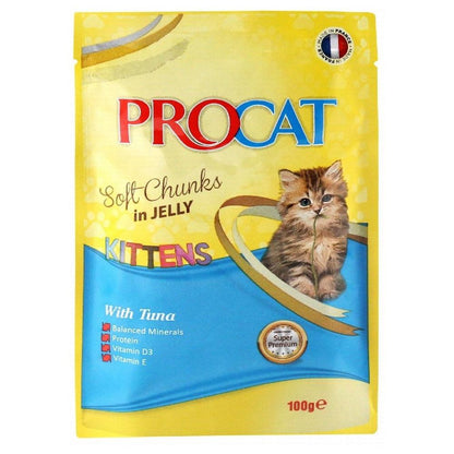 Procat Wet Food Chunks with Tuna in Jelly for Kittens 85 gr