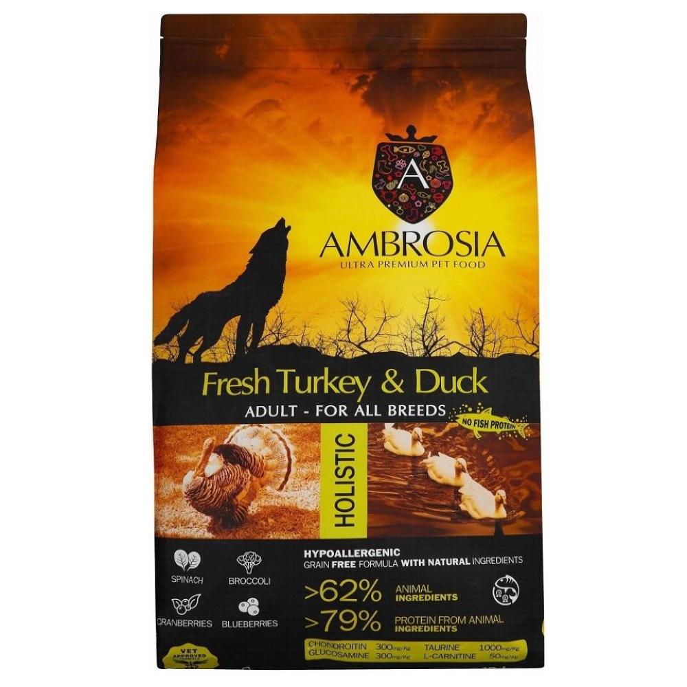 Ambrosia Dry Food with Duck and Turkey for adult Dogs 12k