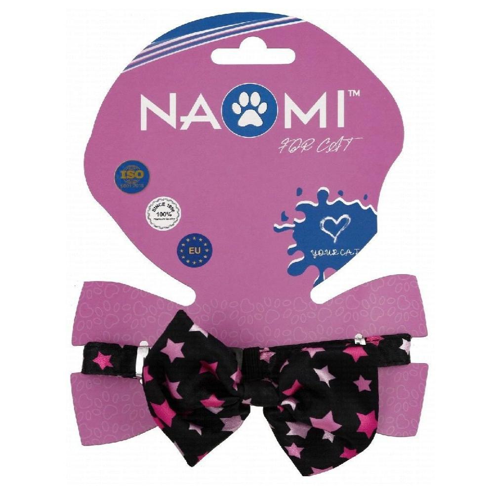 Naomi Small Multicolored Tie With Black And Pink Stars