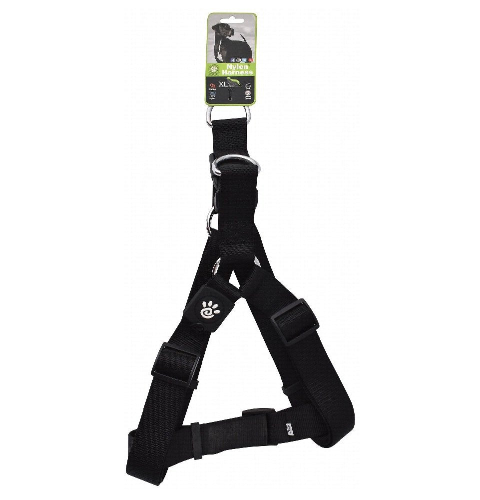 Doco XL Black Nylon Dog Harness 75 to 110 in 3.8cm