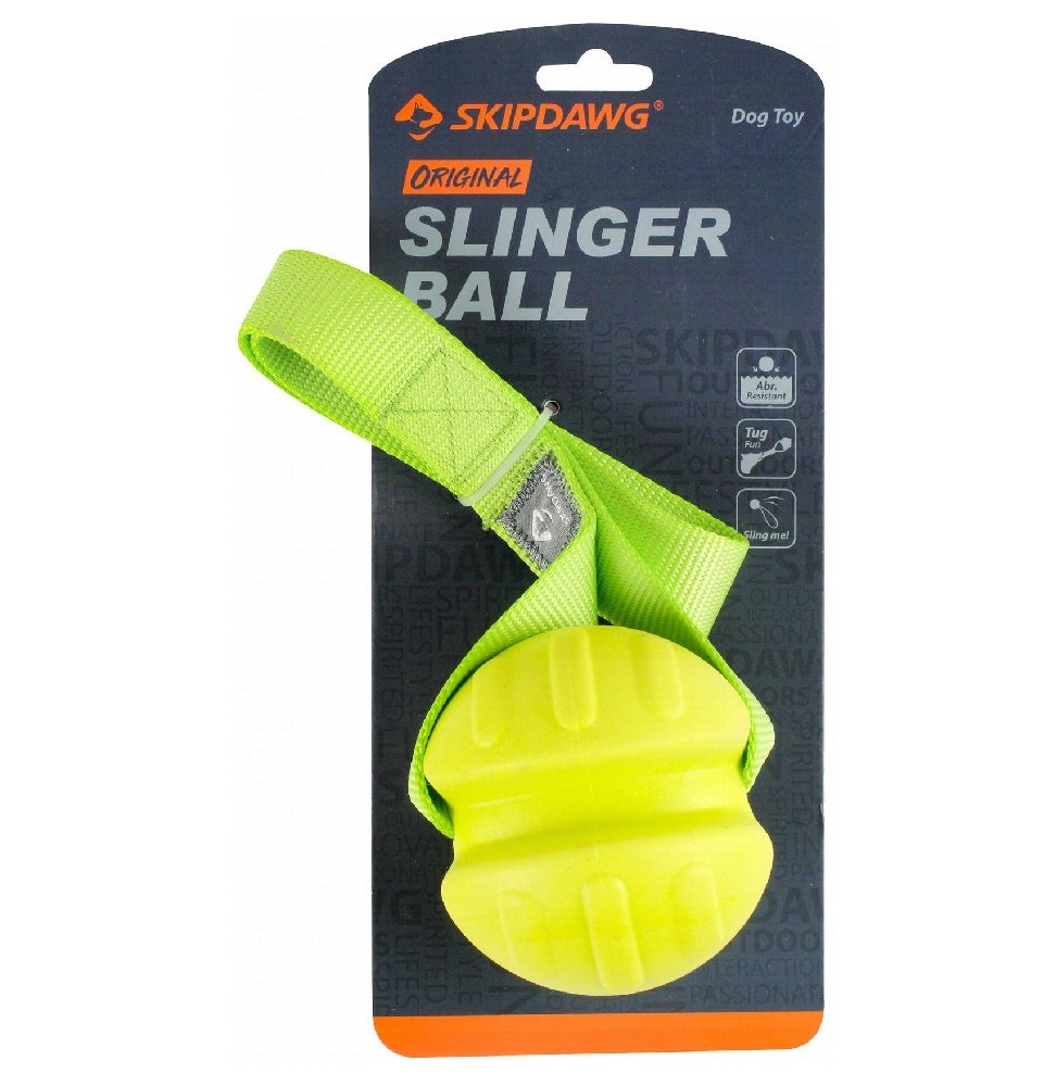 Skipdawg Yellow Slinger Ball Dog Toy