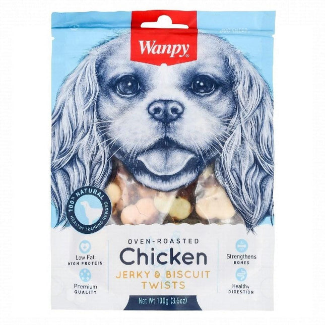 Ziggy Pupps Dog Wanpy Oven Roasted Chicken Biscuit Twist with Jerky 100 gr