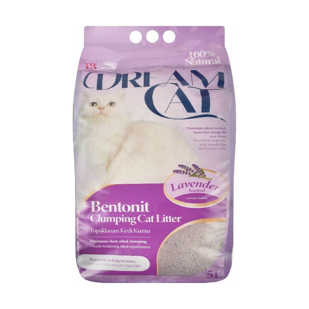 Dream Cat Bentonite Clumping Cat Litter Lavender Scent 5 L