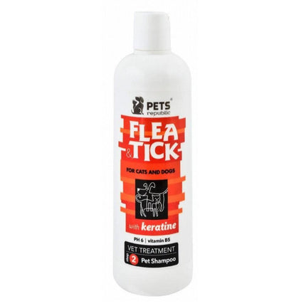 شامبو Pets Republic الصديق للبيئة Step 2 Flea and Tick مع الكيراتين للحيوانات الأليفة 500 مل