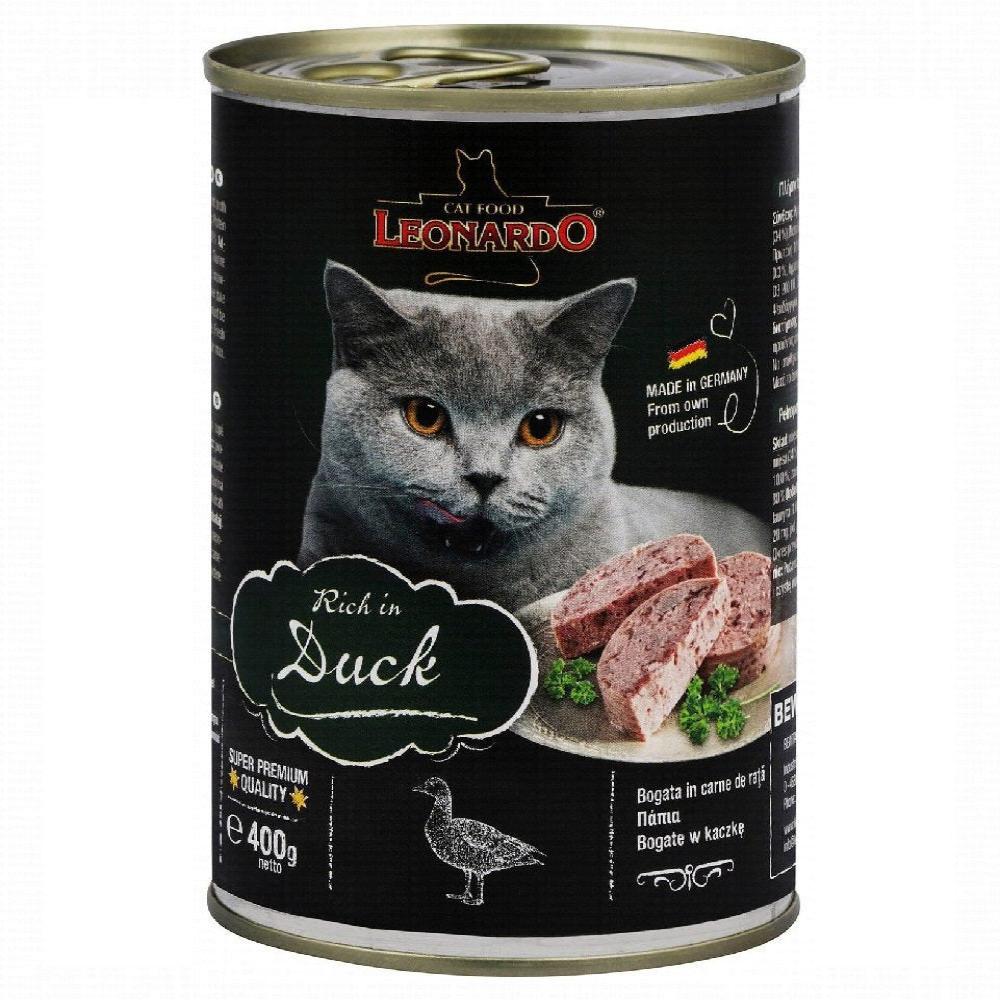 Leonardo Adult Cat Wet Food Rich In Duck 400 gr