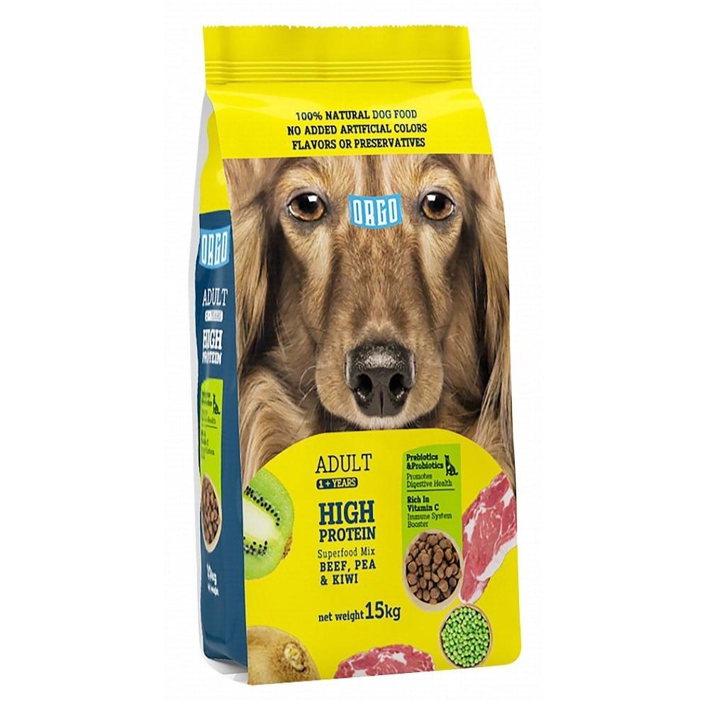 Orgo Adult Dry Food For Dog with Beef 15KG