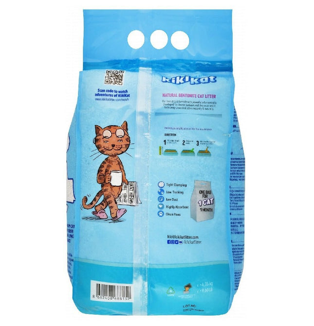Kiki Kat White Bentonite Clumping Cat Litter Mountain Fresh 5 L