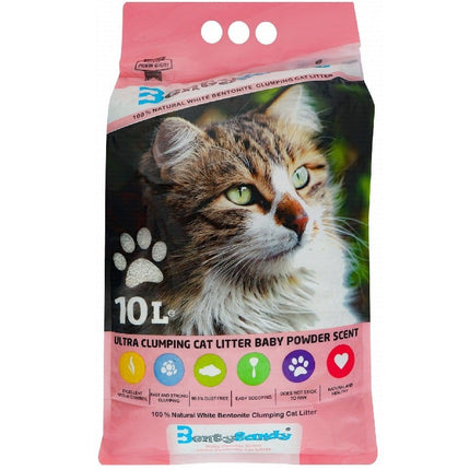 Benty Sandy Cat Benty Sandy Clumping Litter Baby Powder Scent10 L