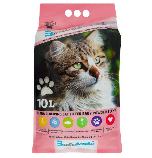 Benty Sandy Cat Benty Sandy Clumping Litter Baby Powder Scent10 L