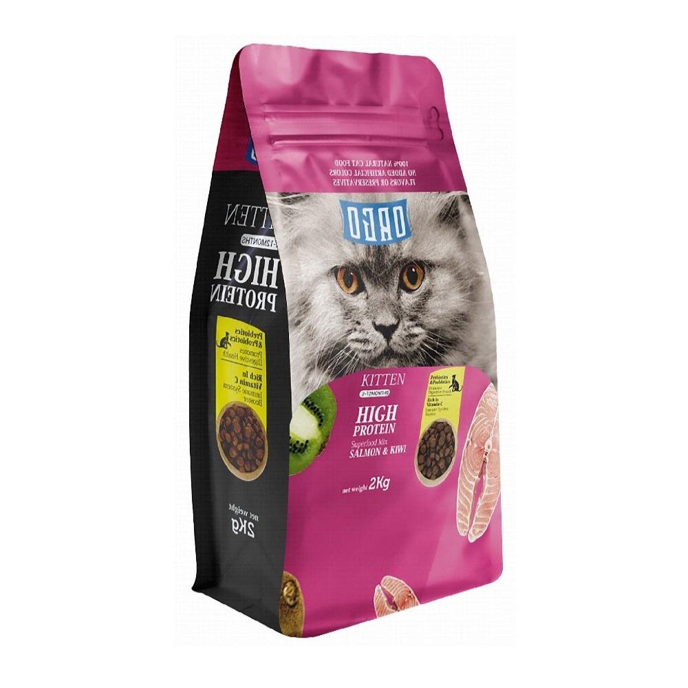 Orgo Kitten Dry Food For Cat Salmon and Kiwi 2kg