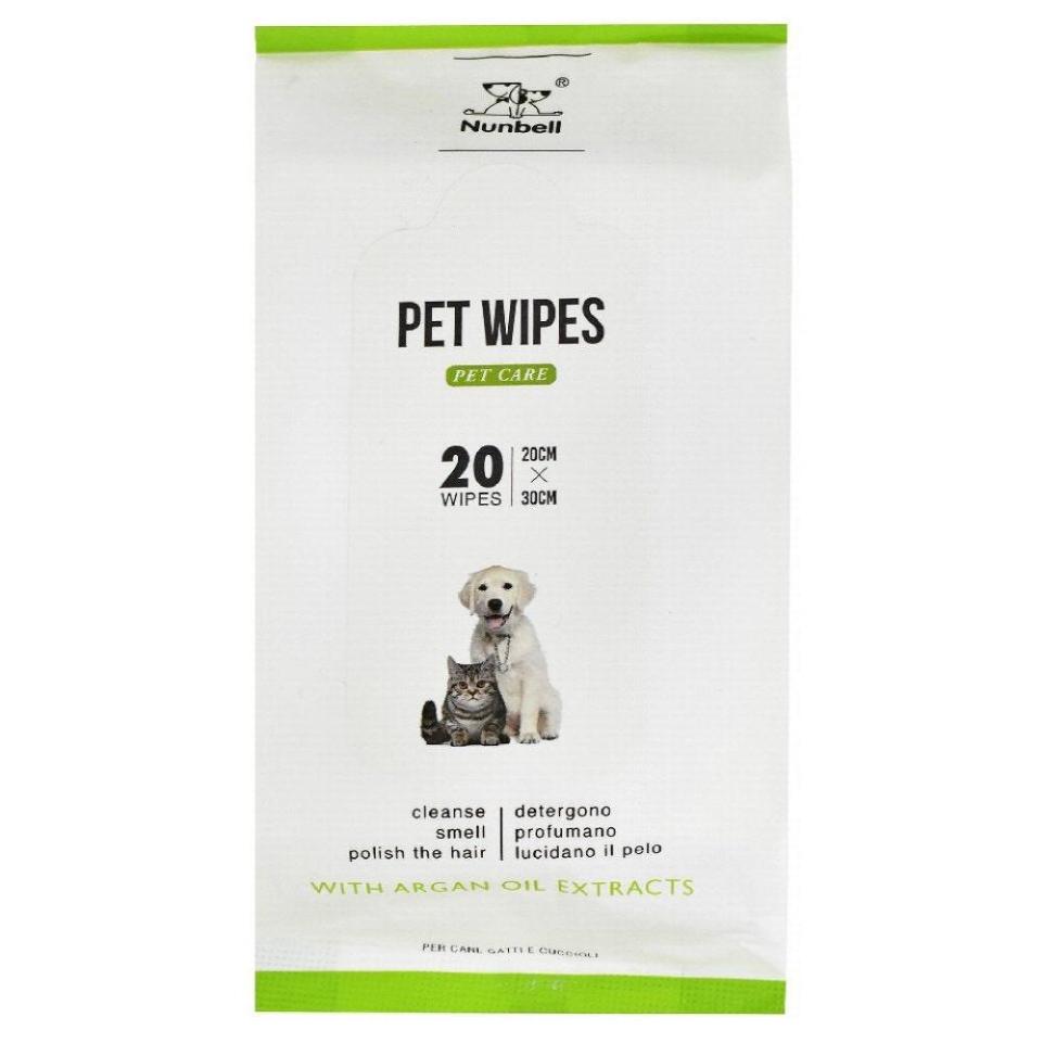 Nunbell Pet Wipes with Argan Oil Extracts 20 pcs