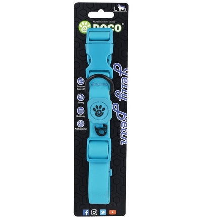 Doco  Medium Light Blue Dog Collar 34 to 49 in 2cm