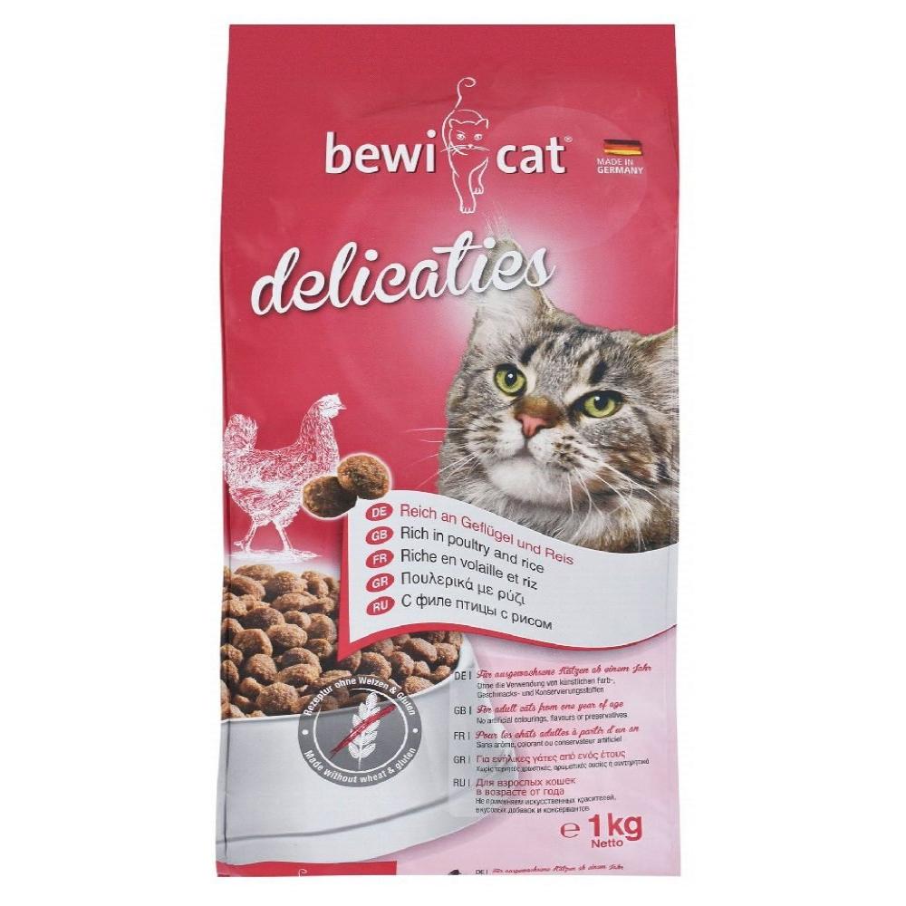 Bewi Cat Delicaties Dry Food with Poultry And Rice for Adult Cats 1 kg