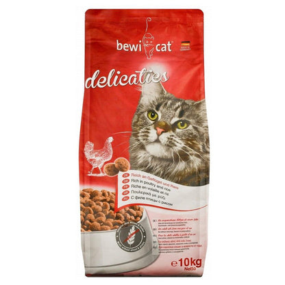 Bewi Cat Delicaties Dry Food with Poultry And Rice for Adult Cats 10 kg