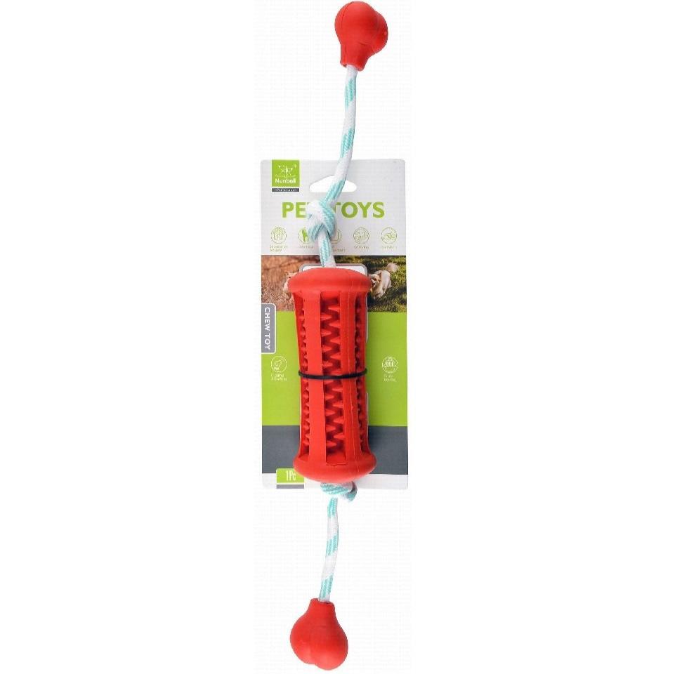 Nunbell Large Red Dog Chew Toy with Rope