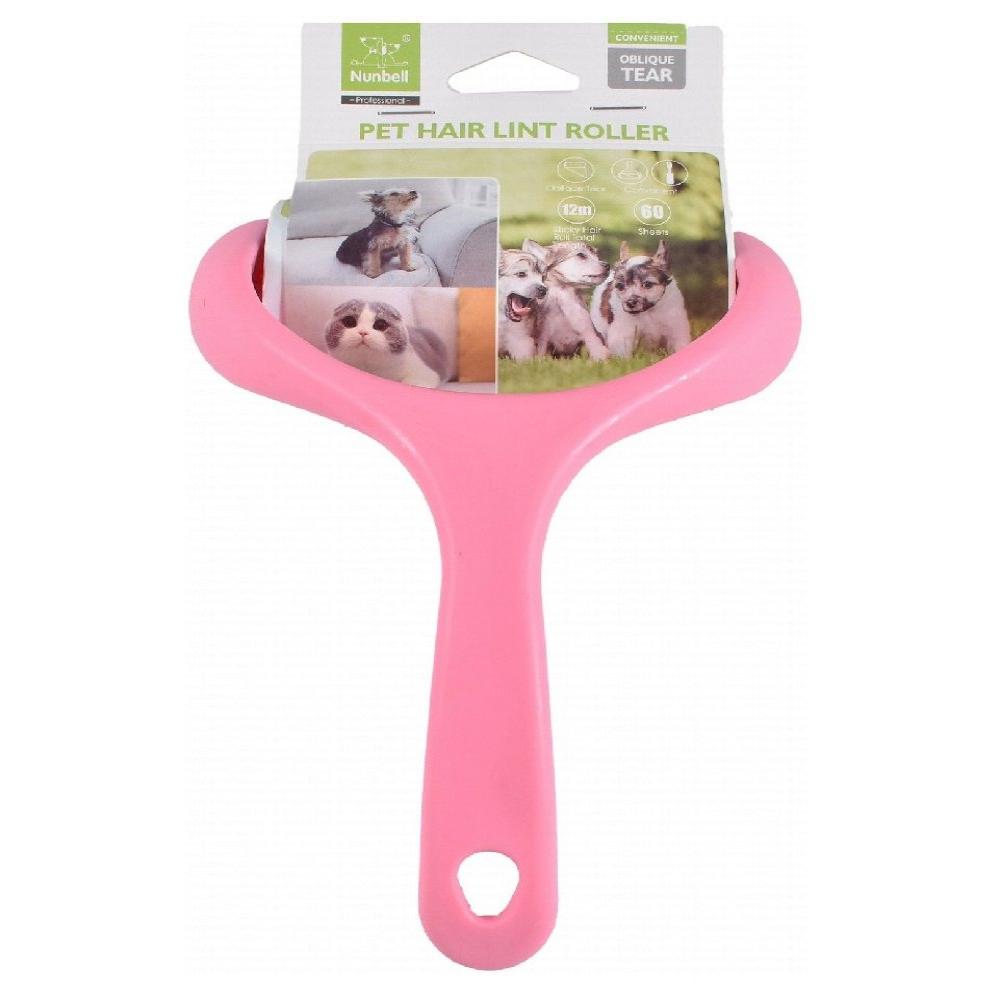 Nunbell Pink 12m Pet Hair Lint Roller 60 Sheets