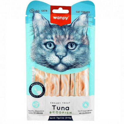 Wanpy Creamy Treat With Tuna And Codfish 70g