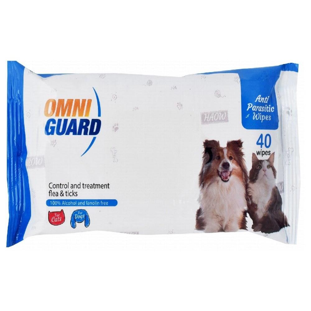 Omni Guard Antiparasitic Wipes 40 Wipes