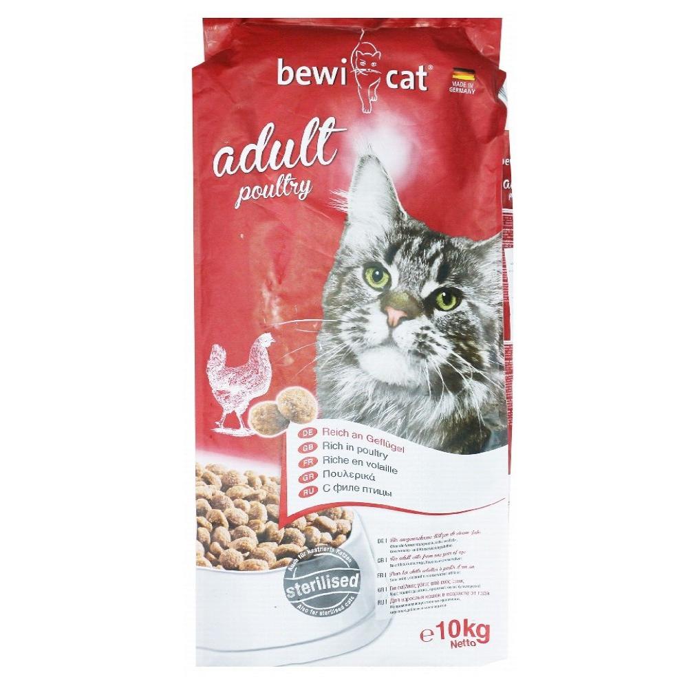 Bewi Cat Dry Food with Poultry for Regular &amp;amp; Sterilized Adult Cats 10 kg