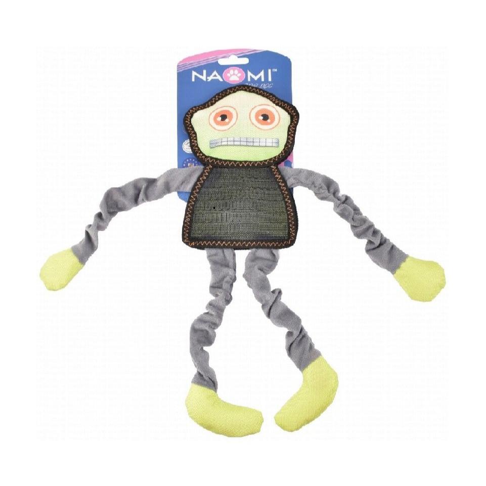 Naomi Robot Plush Dog Toy Gray and Green