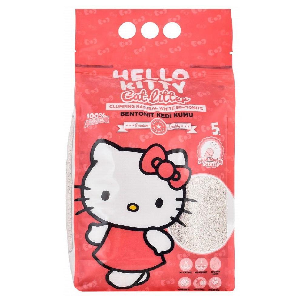 Hello Kitty White Bentonite Clumping Cat Litter Baby Powder 5 L