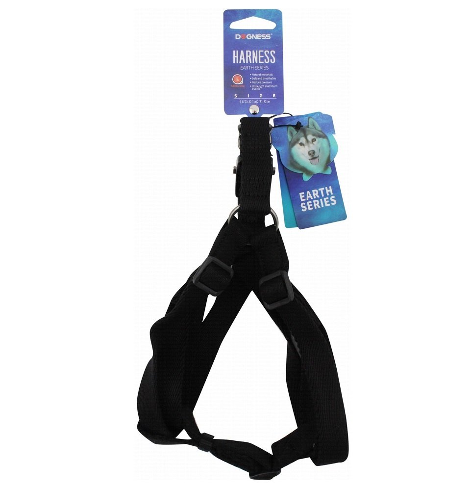 Dogness Earth Series Large Black Harness for Dogs Up to 36kg