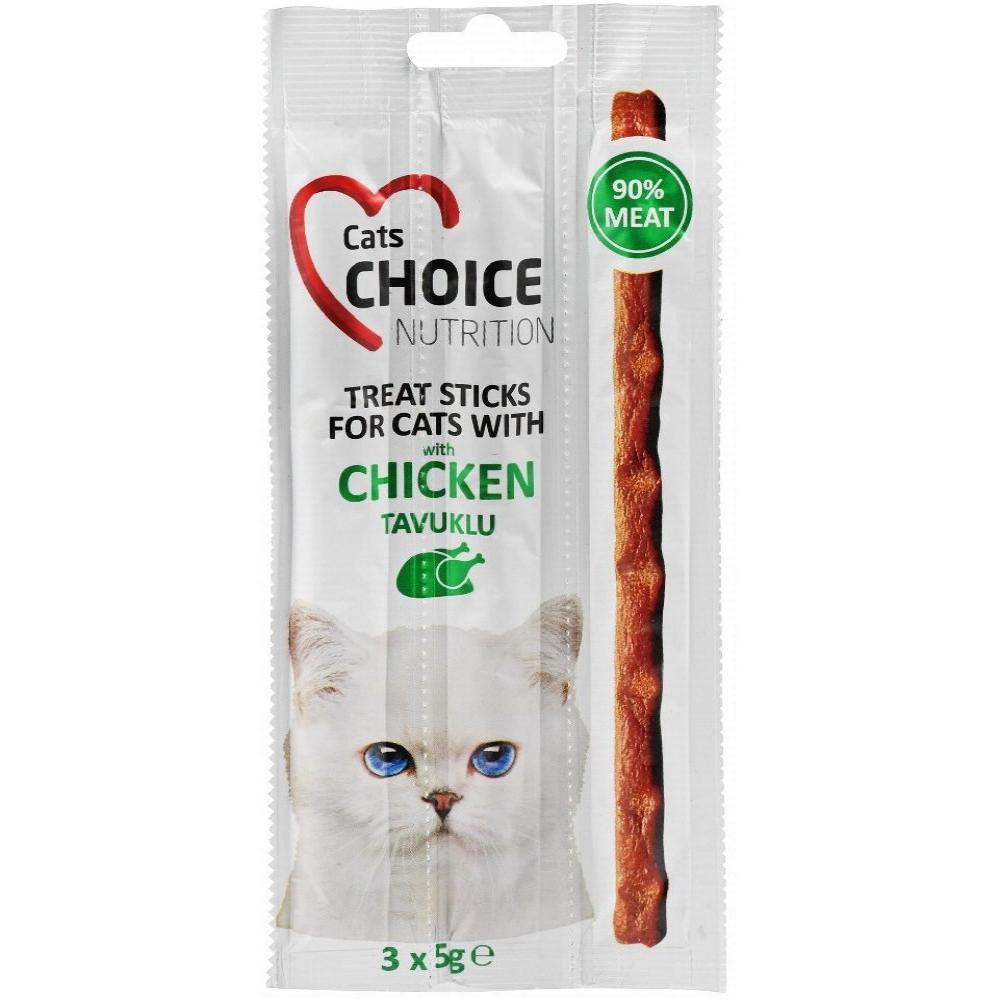 Choice Cat Treat In Sticks With Chicken 3×5 gr