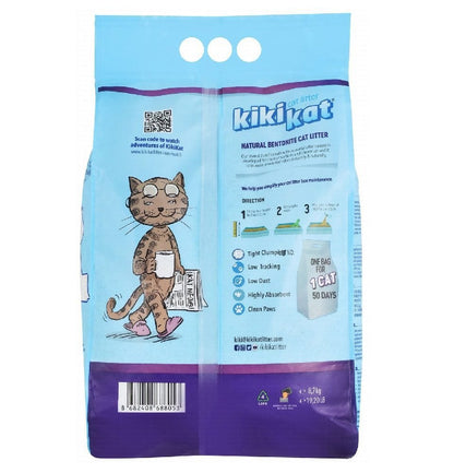 Kiki Kat White Bentonite Clumping Cat Litter Lavender 10 L