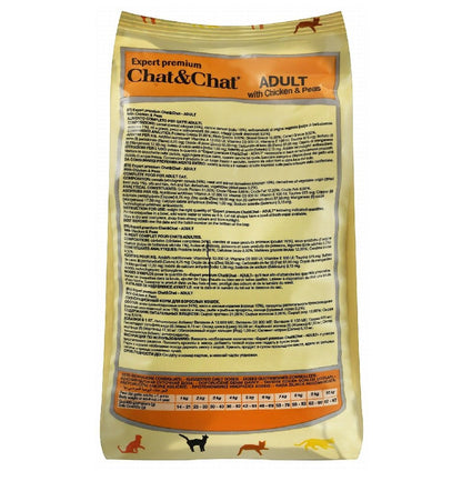 Chat and Chat Dry Food with Chicken and  Peas for Adult 2 kg