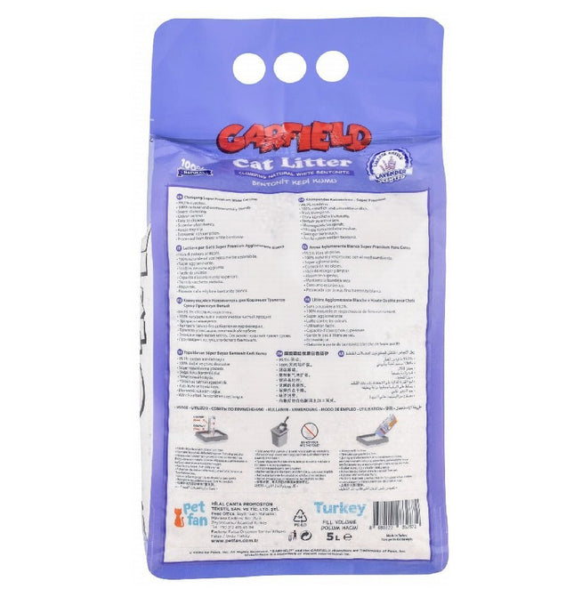 Garfield White Bentonite Clumping Cat Litter Lavender 5 L