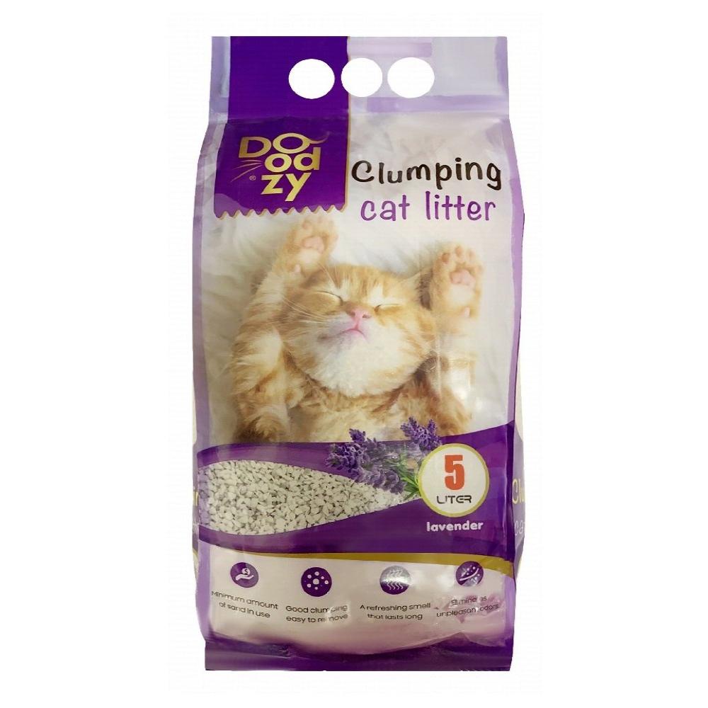 Doodzy Clumping Cat Litter Lavender Scent 5L