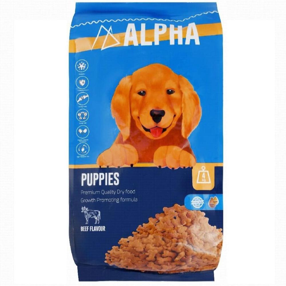 Alpha Dry Food With Beef Puppy 4 kg