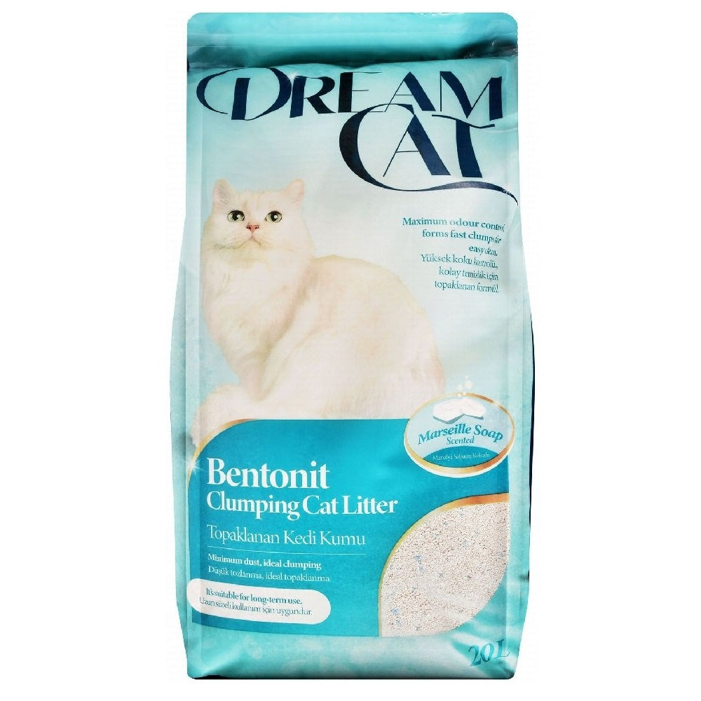 Dream Cat Bentonite Clumping Cat Litter Marseille Soap Scent 20 L