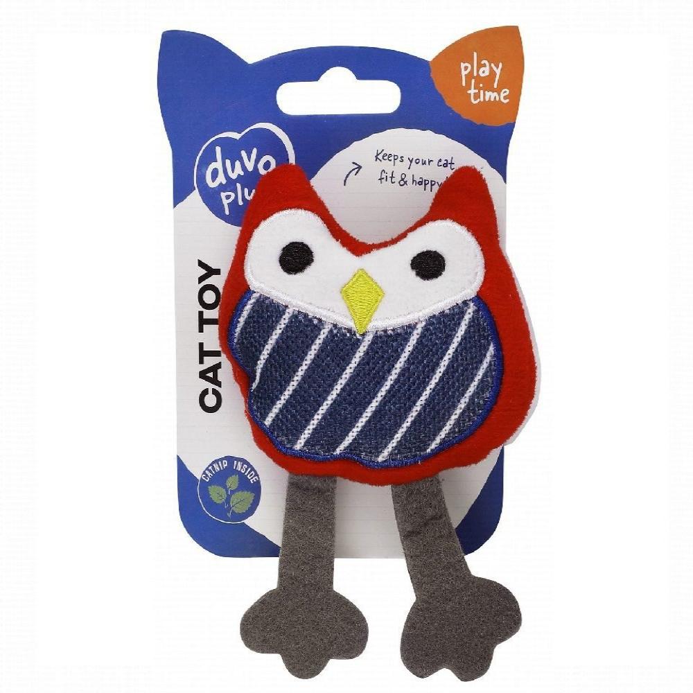 Duvo Toy Retro Striped Owl Red