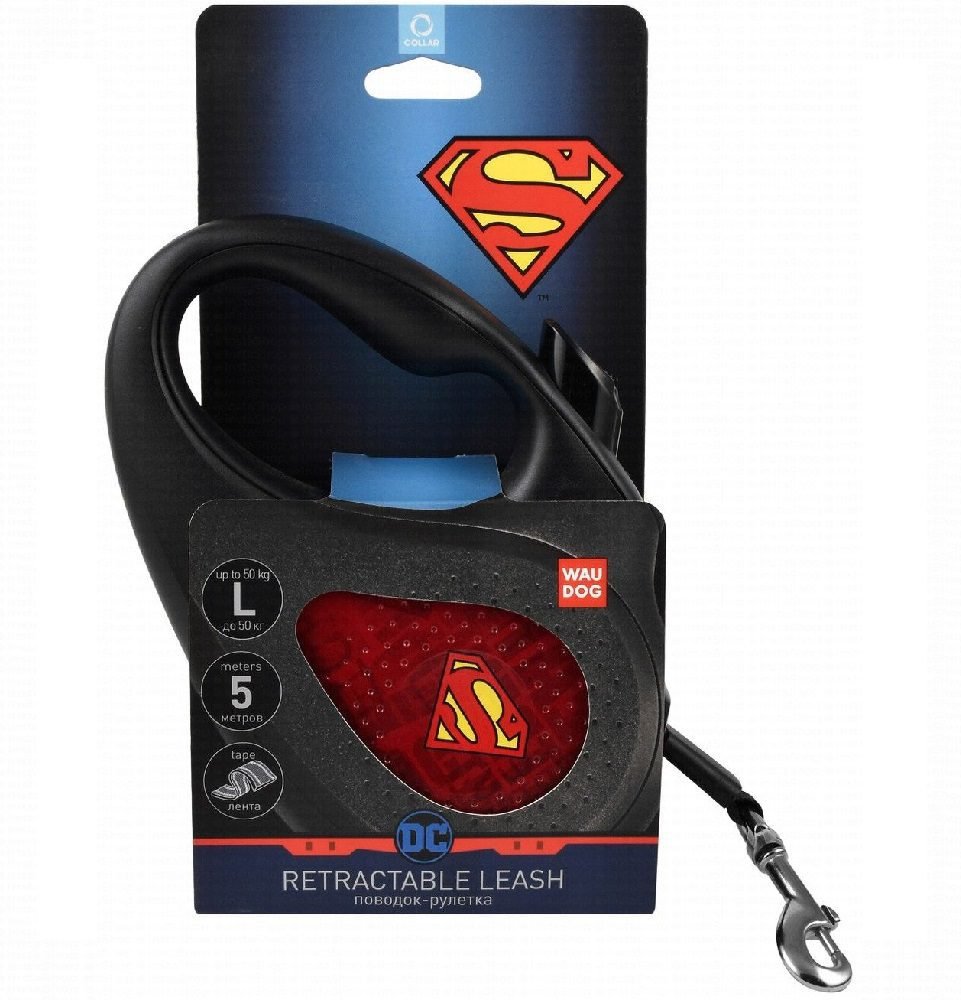 WAUDOG Retractable Large Leash With Unique Superman 1.0 Design