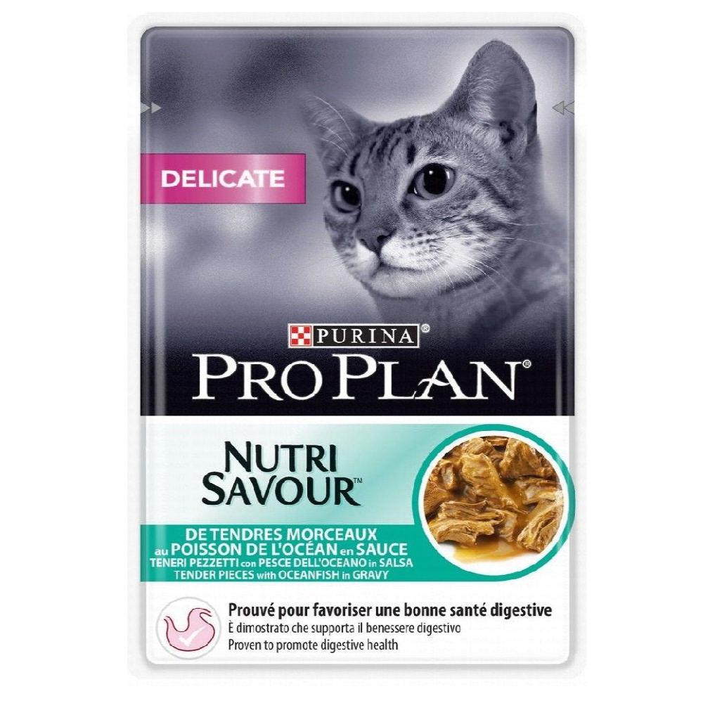 Purina Pro Plan Wet Food with Ocean Fish in Gravy for Delicate Cats 85 gr