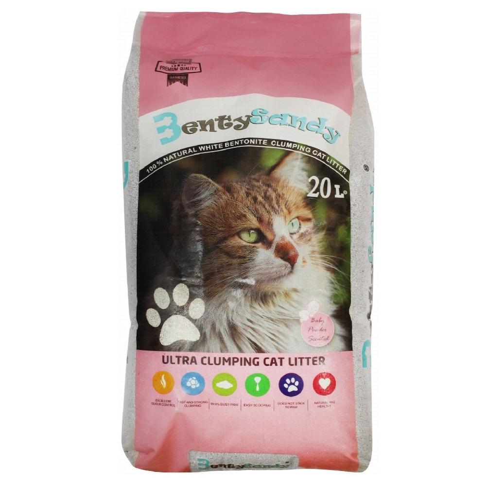 Benty Sandy Clumping Litter Baby Powder Scent 20L