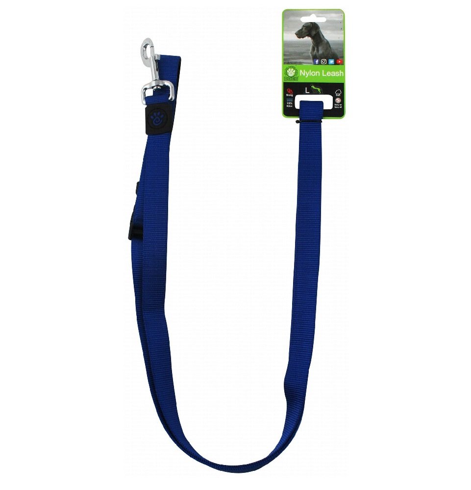 Doco Signature Large Blue Nylon Dog Leash 180cm